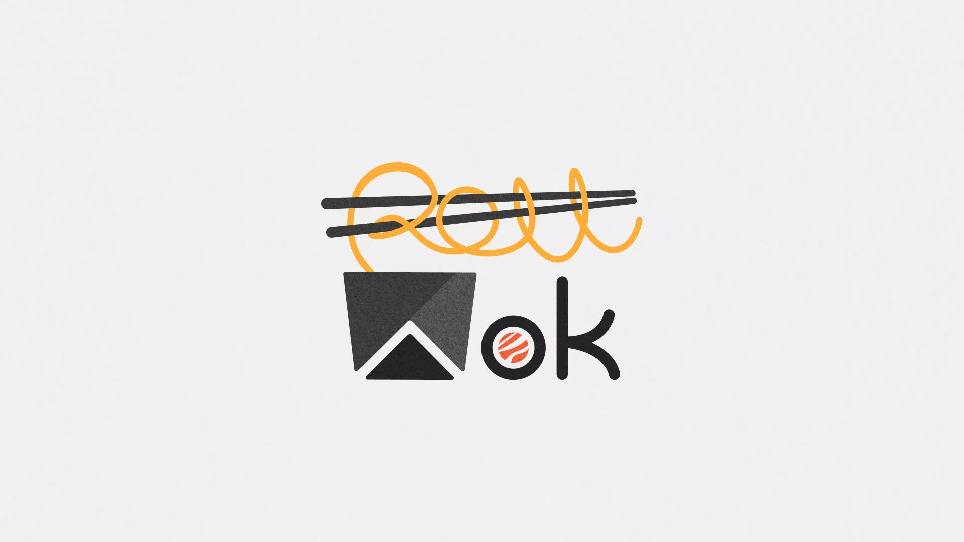Разработка логотипа суши-бара «Roll Wok Club» в Балаково